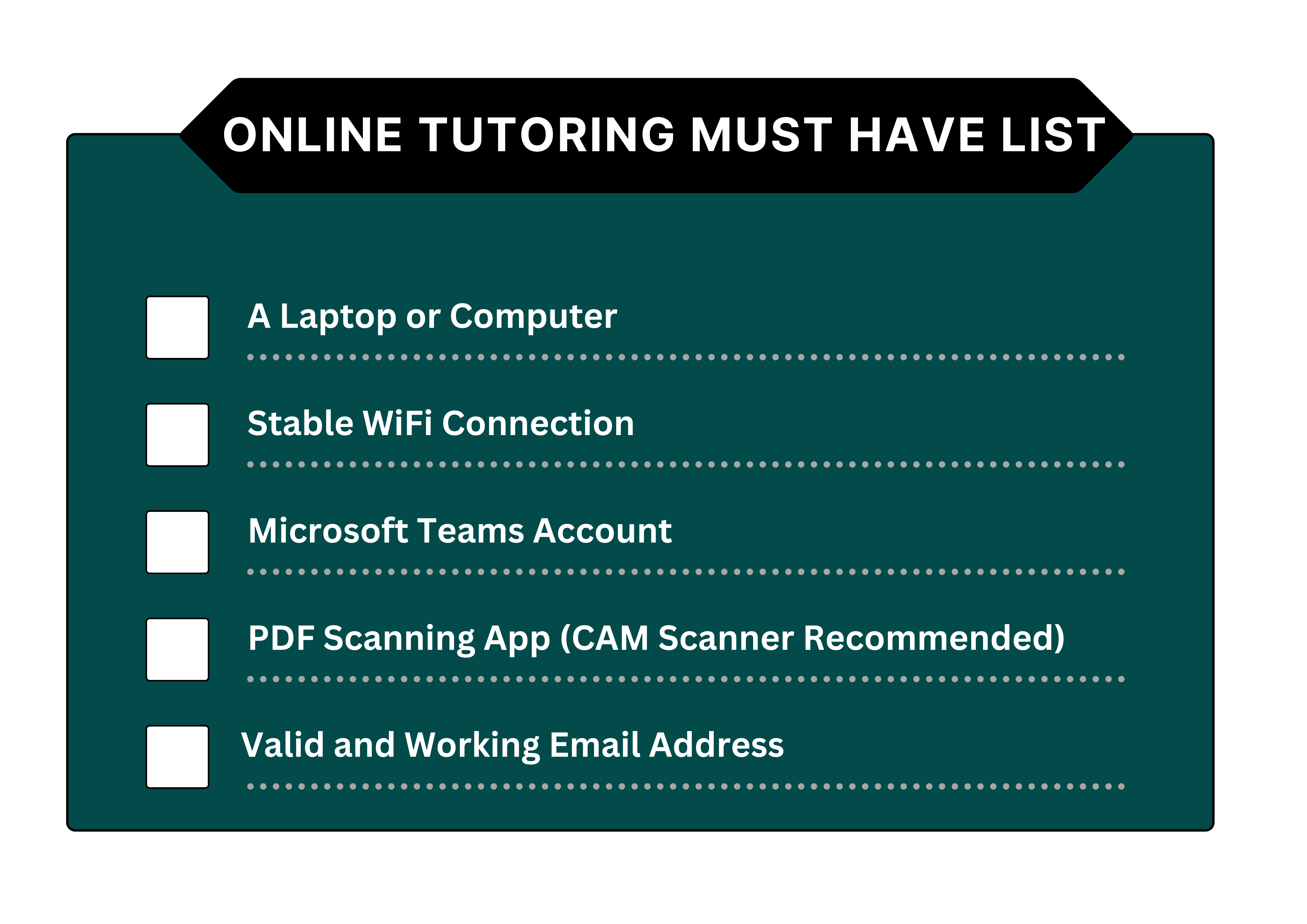 Online Tutoring Must Have List Online Tutoring Must Have List